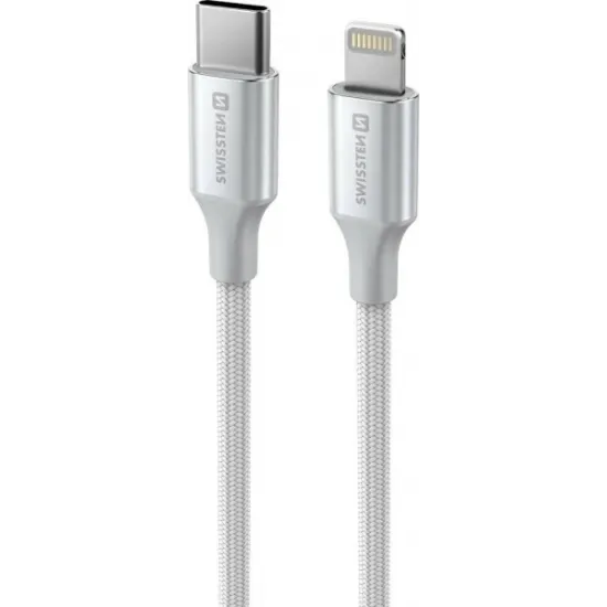 Swissten Data cable textile II USB-C / Lightning 1.5m White