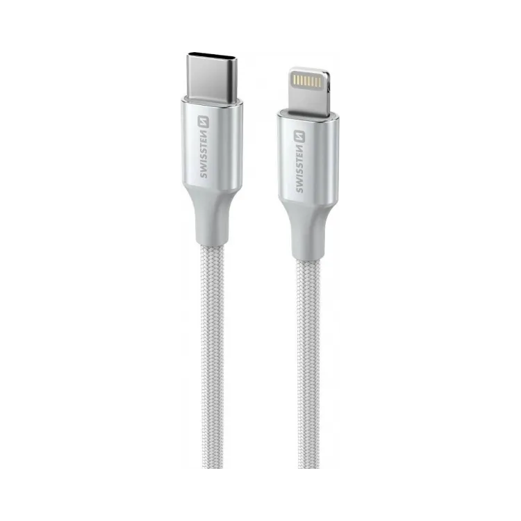 Swissten Data cable textile II USB-C / Lightning 1.5m White