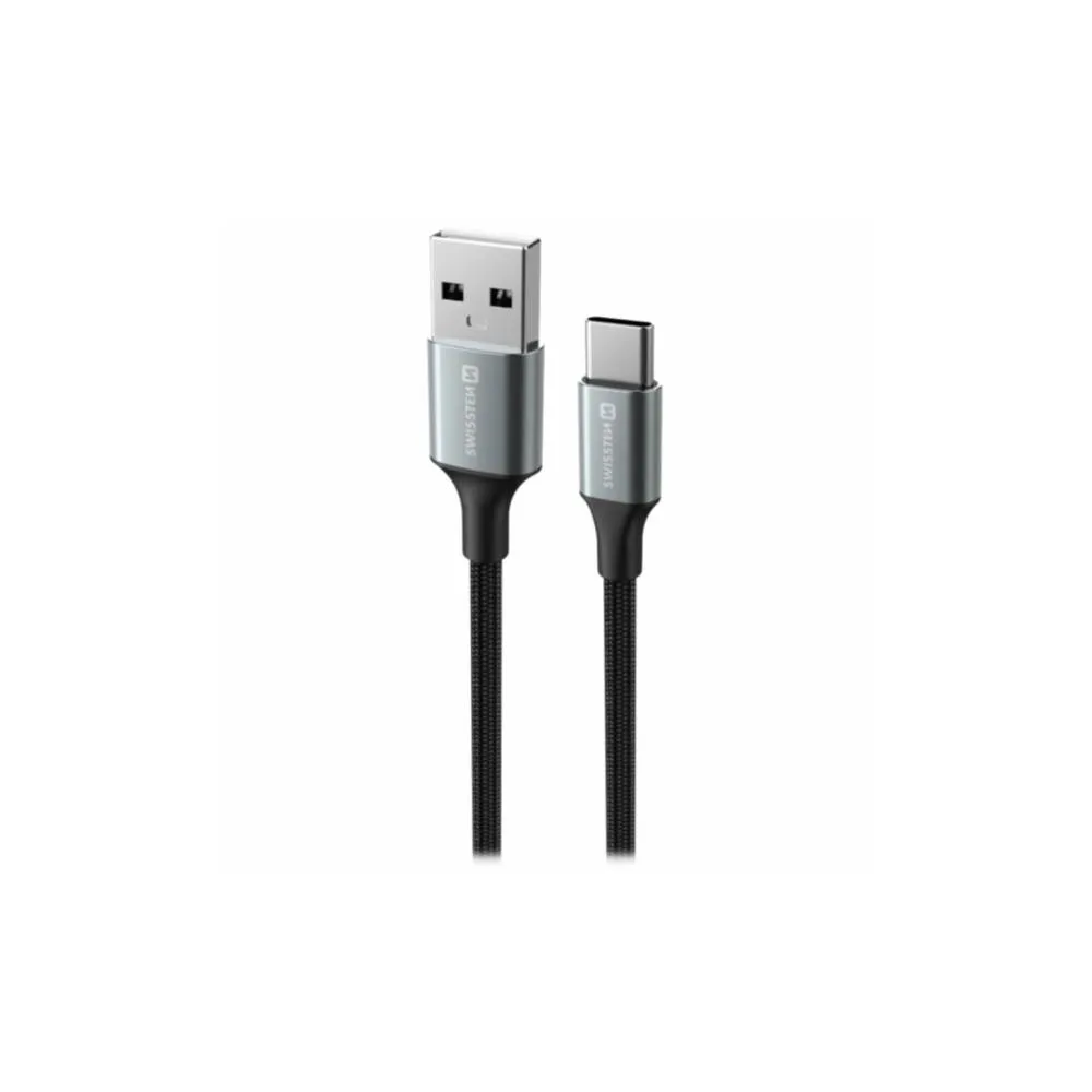 Swissten Data cable textile II USB / USB-C 1.5m Black