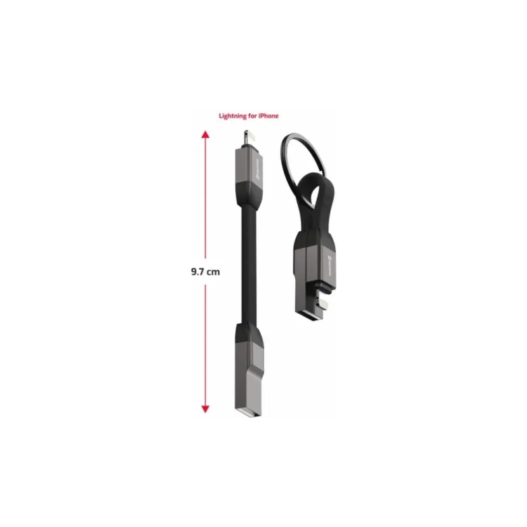 Swissten Kabl Magnetic keychain USB-A/ Lightning 9.7cm