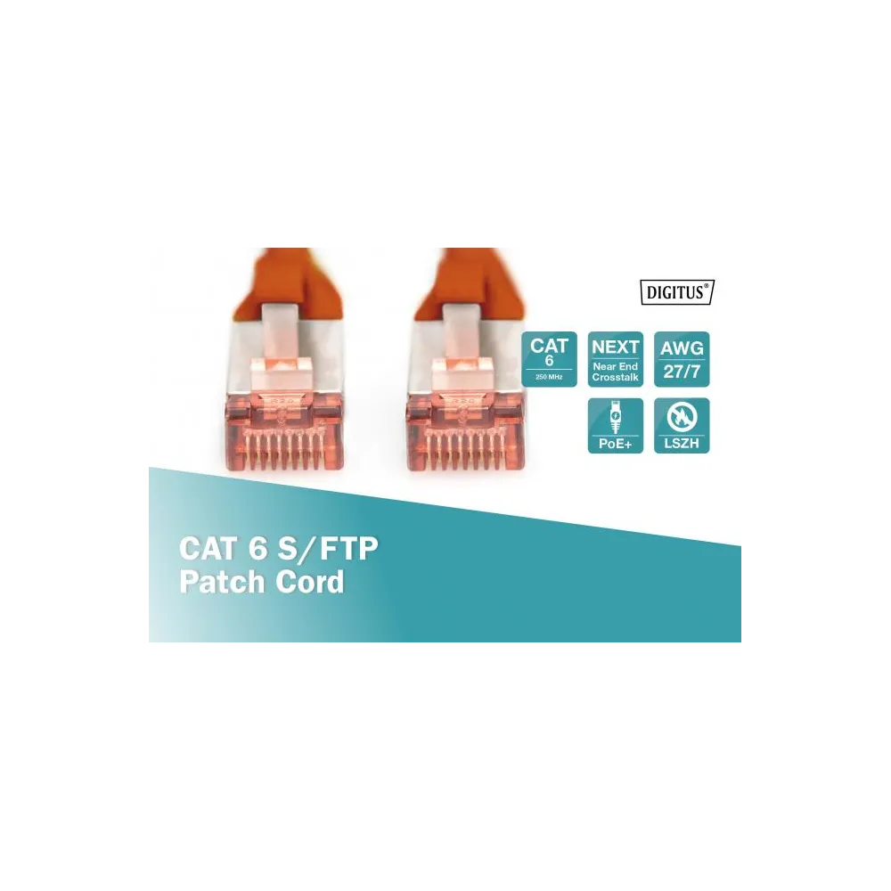 Digitus Kabl S-FTP patch CAT6 1m crveni