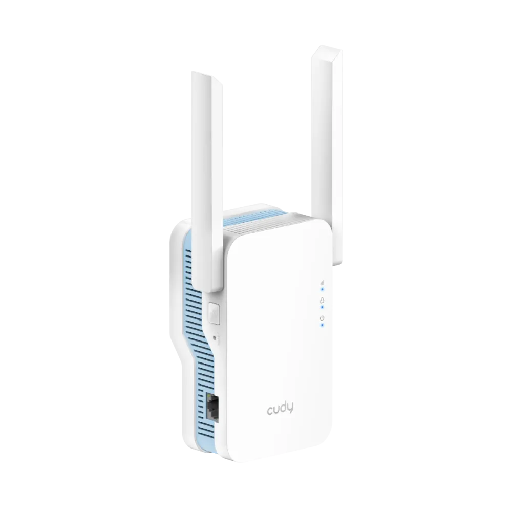 CUDY Range Extender RE1200 (WiFi 5), AC1200, dual-band, do 1.2Gbps, Mesh, 1x Fast Ethernet, wall plug, indoor