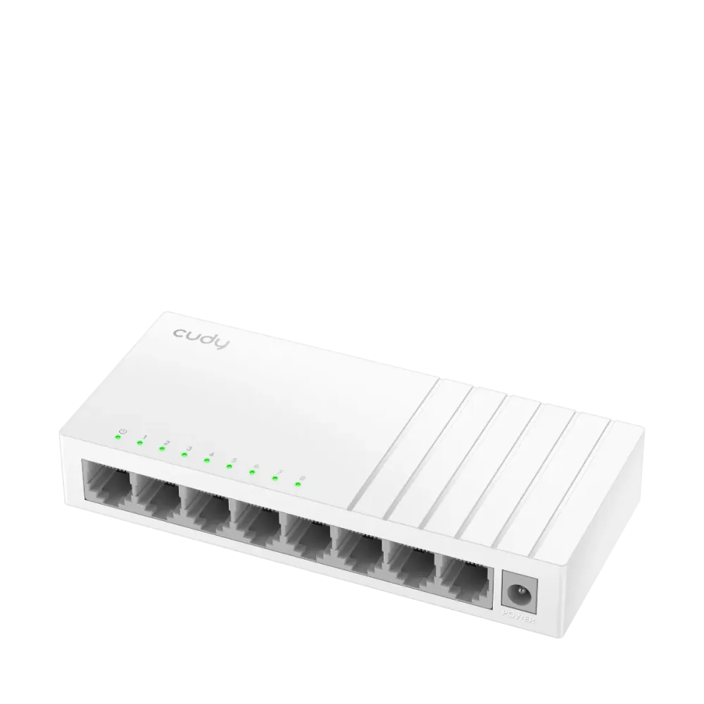 CUDY Switch FS108D, 8x 10/100Mbps RJ45 ports, unmanaged, plug-and-play, desktop/wall-mount design