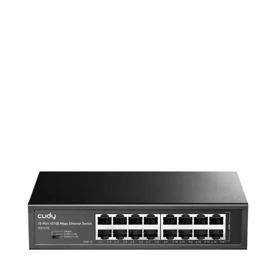CUDY Switch FS1016, 16x 10/100Mbps RJ45 ports, unmanaged, plug-and-play, metal housing, rackmount