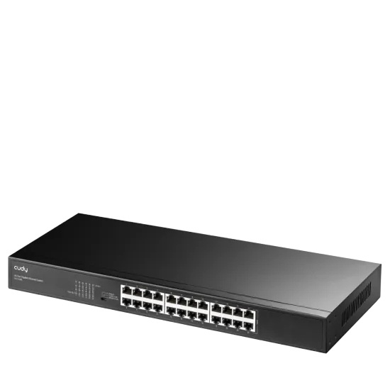 CUDY Switch GS1024L, 24x 10/100/1000Mbps RJ45 ports, unmanaged, plug-and-play, metal housing, rackmount
