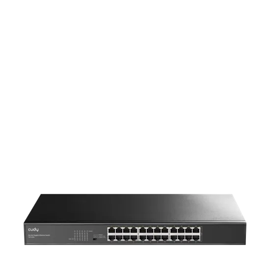 CUDY Switch GS1024L, 24x 10/100/1000Mbps RJ45 ports, unmanaged, plug-and-play, metal housing, rackmount