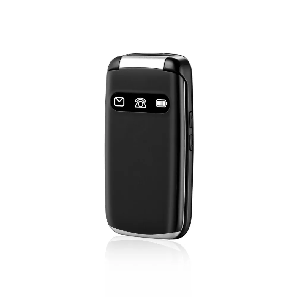 MeanIT Mobilni telefon SENIOR Flip Max-Crni