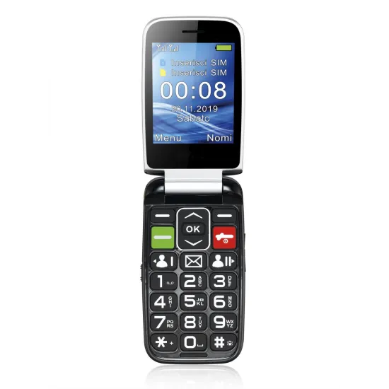 MeanIT Mobilni telefon SENIOR Flip Max-Crni