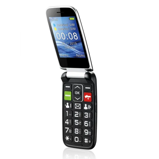 MeanIT Mobilni telefon SENIOR Flip Max-Crni