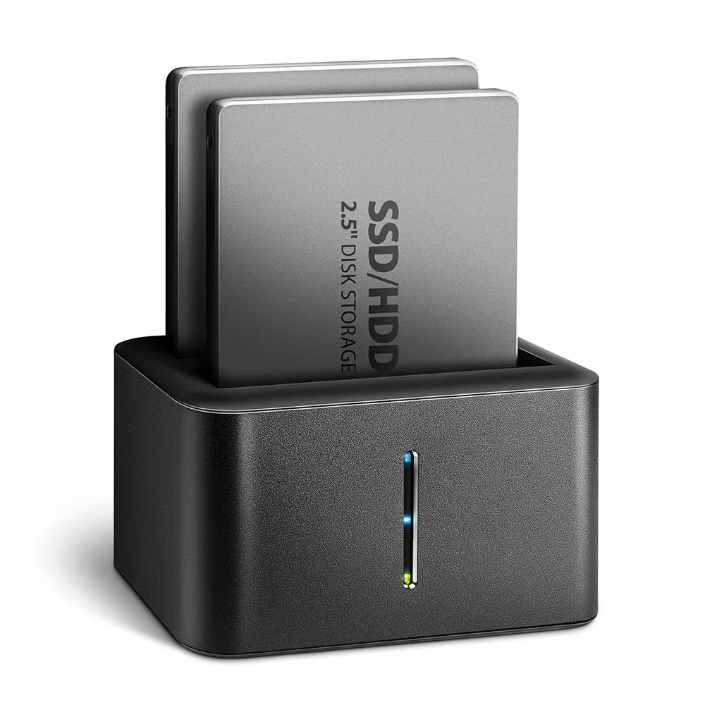 Axagon Dock 2x2.5 , USB 3.2, metal, disk cloning