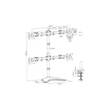 Digitus Nosac za monitor Quad, 8kg, do 27 , rotate, swivel, tilt