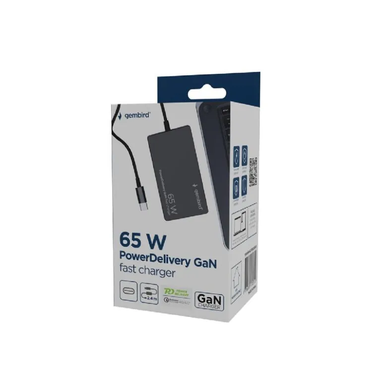 Gembird Punjac USB-C NPA-AC-PDQC65-01 - 65W