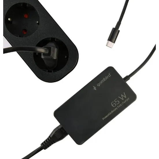 Gembird Punjac USB-C NPA-AC-PDQC65-01 - 65W