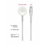 Swissten Punjač za Apple watch magnetic, USB-C 1.2m White