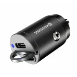 Swissten Car Adapter 2X USB-C 45W Nano Black