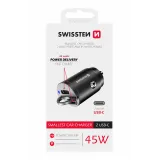 Swissten Car Adapter 2X USB-C 45W Nano Black