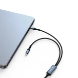 Swissten Kabl 2in1 100W USB-C/ USB-C + Lightning 1.5m Black