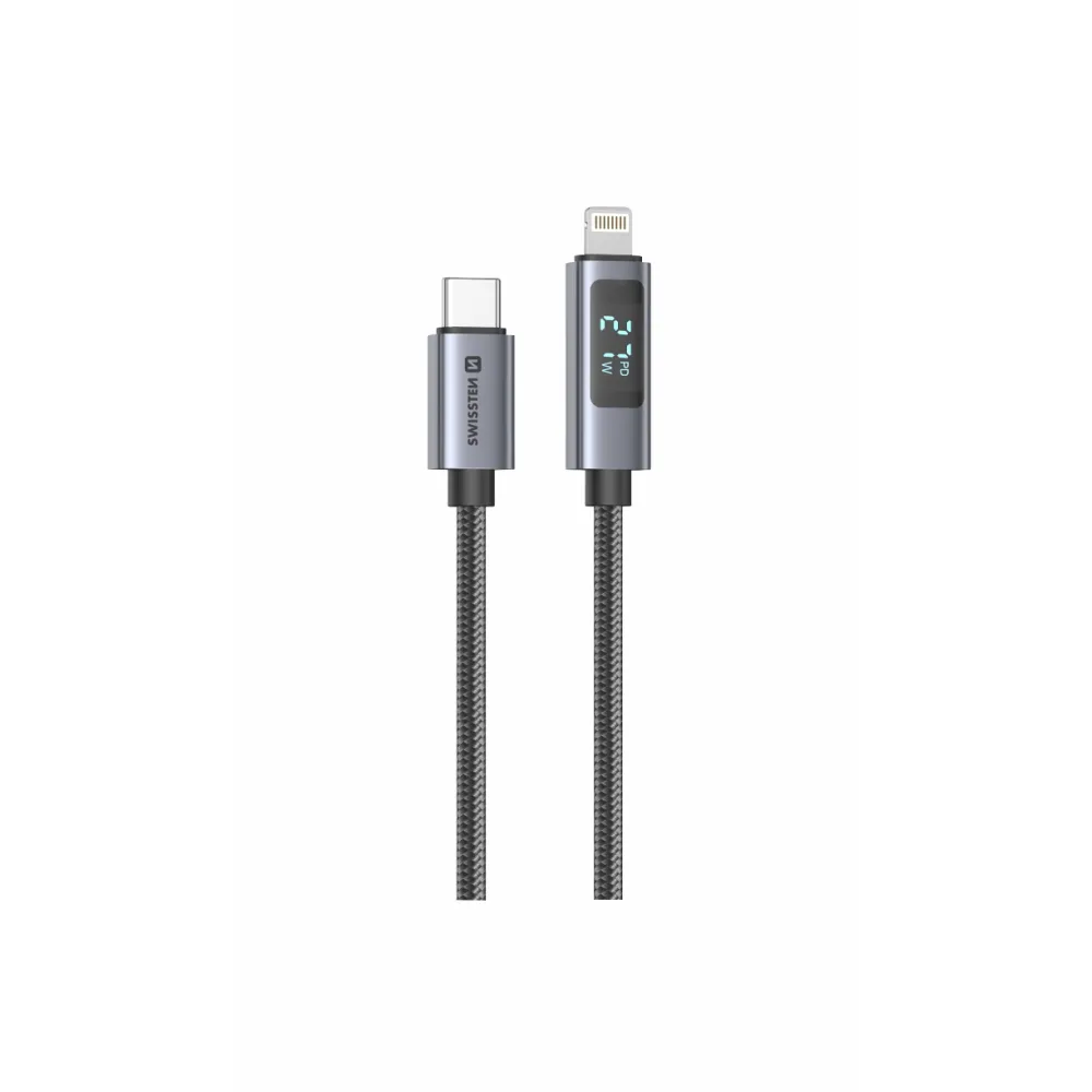 Swissten Kabl USB-C/Lightning sa LCD 1.5m