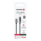 Swissten Kabl USB-C/Lightning sa LCD 1.5m