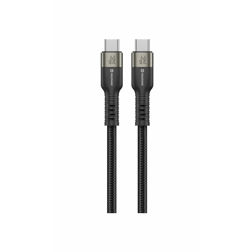Swissten Kabl Data Video USB-C 4.0 – 240W, 40Gbps, 8K 60Hz, 1.5m Black