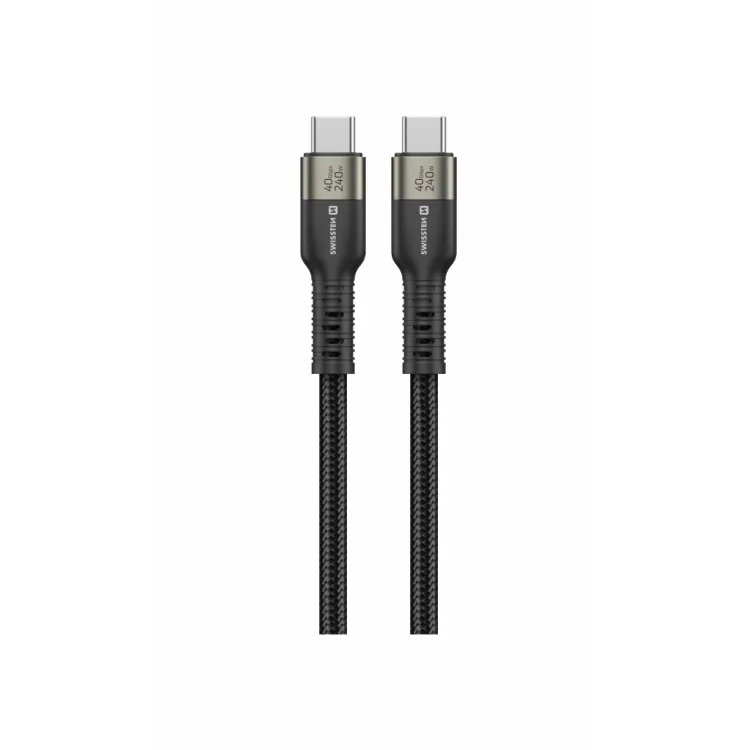 Swissten Kabl Data Video USB-C 4.0 – 240W, 40Gbps, 8K 60Hz, 1.5m Black