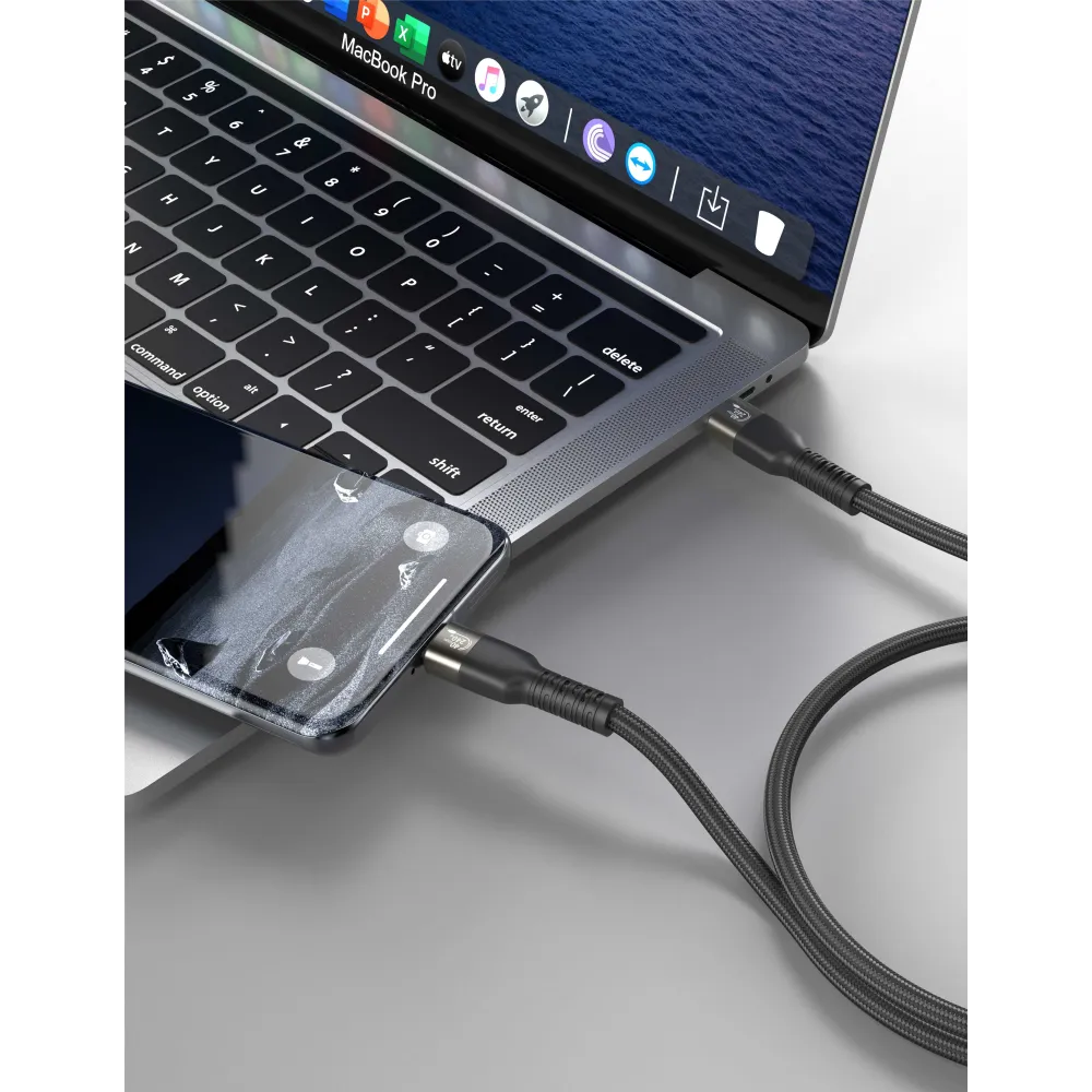 Swissten Kabl Data Video USB-C 4.0 – 240W, 40Gbps, 8K 60Hz, 1.5m Black
