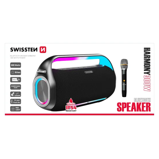 Swissten Zvučnik Bluetooth Harmony 300W Black