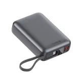 Swissten Power bank 20000 mAh 45W with built-in cable USB-C Space Silver