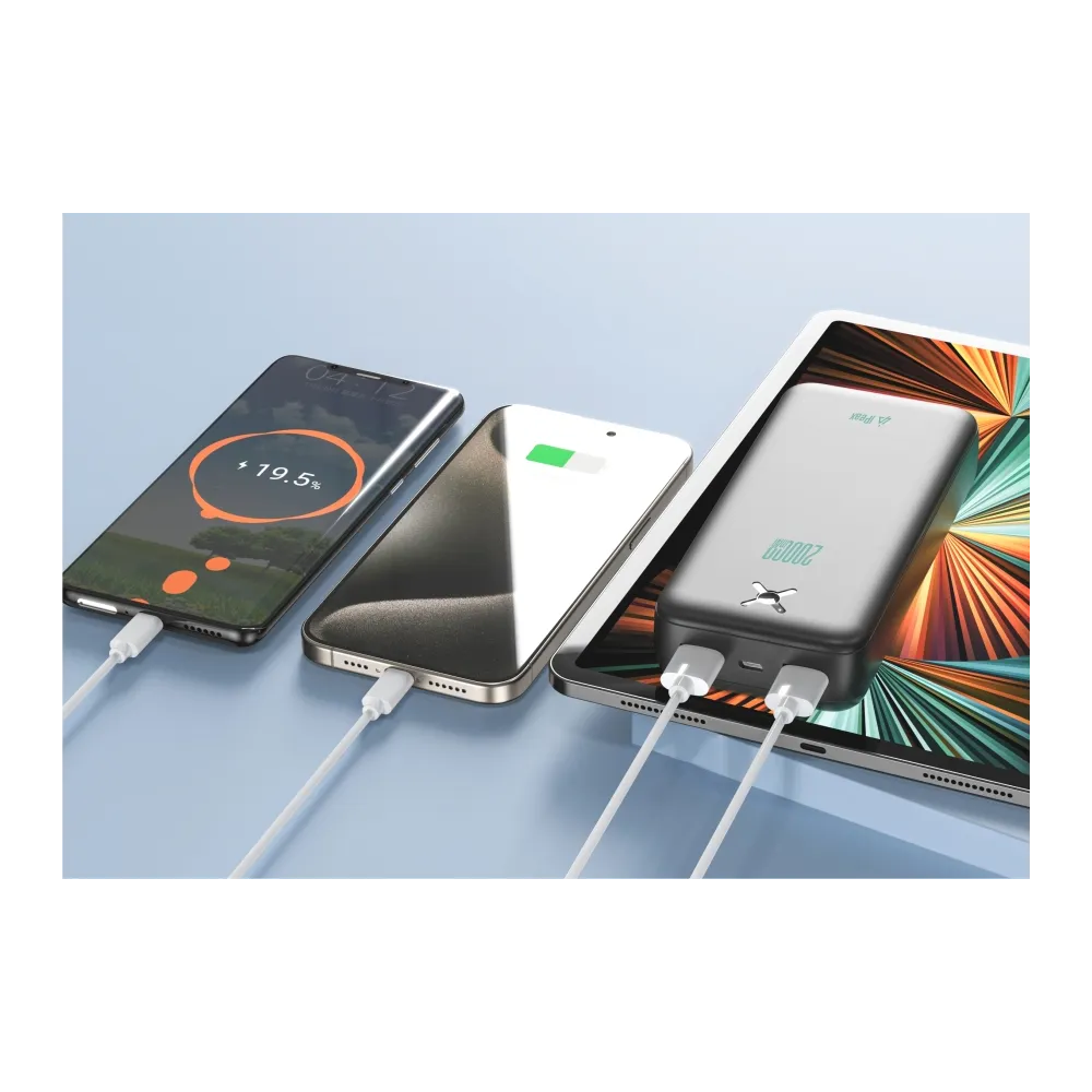 iPEAX Power bank 20000 mAh, 10.5W, 2x USB-A Black