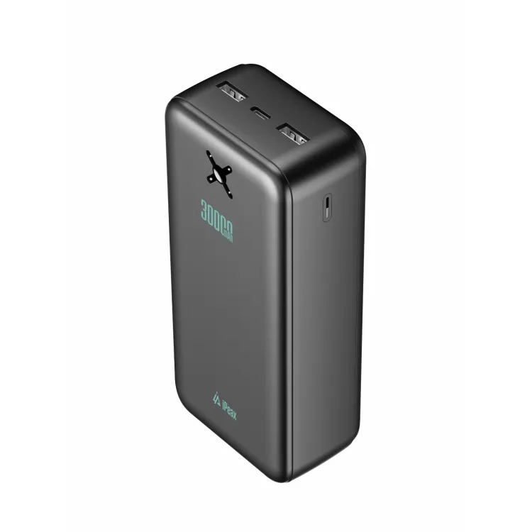 iPEAX Power bank 30000 mAh, 10.5W, 2x USB-A Black