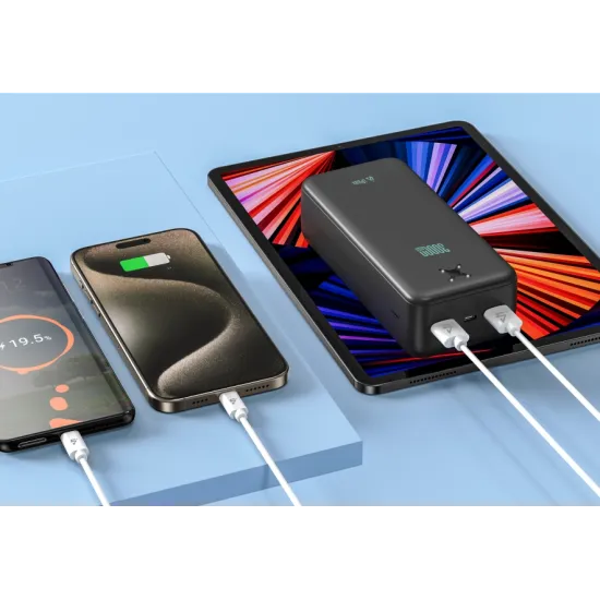 iPEAX Power bank 30000 mAh, 10.5W, 2x USB-A Black