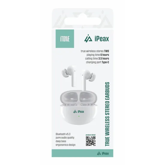 iPEAX Slušalice TWS Bluetooth iTONE White