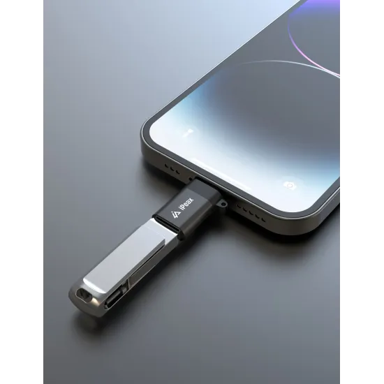 iPEAX OTG Adapter Lightning (M) / USB-A (F) Black