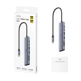 CUDY HUB 7-in-1 1x HDMI 4K, 1x USB Type-C PC 100W, 1x USB Type-C, 2x USB A 3.2, 1x FT slot, 1x SDXC slot