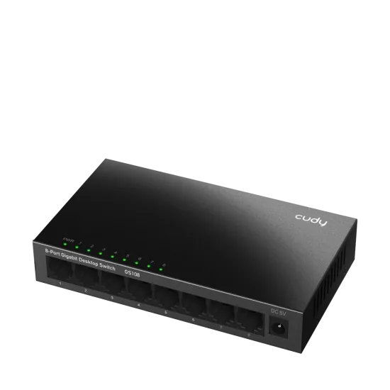 CUDY Switch GS108, 8x 10/100/1000Mbps RJ45 ports, unmanaged, plug-and-play, metal housing