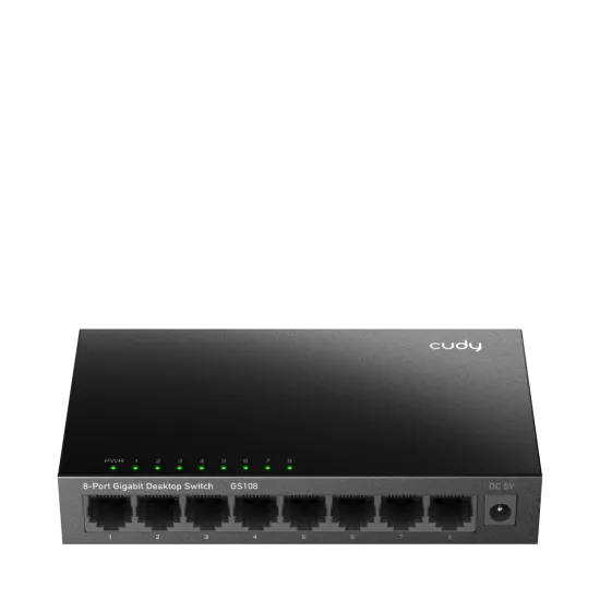 CUDY Switch GS108, 8x 10/100/1000Mbps RJ45 ports, unmanaged, plug-and-play, metal housing
