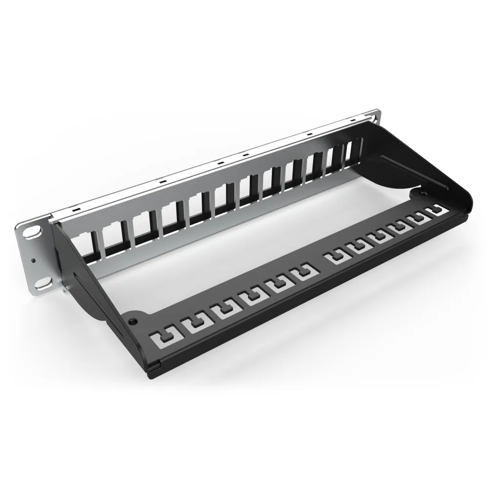 Digitus Patch panel modular 10 1U 12-port blank crni