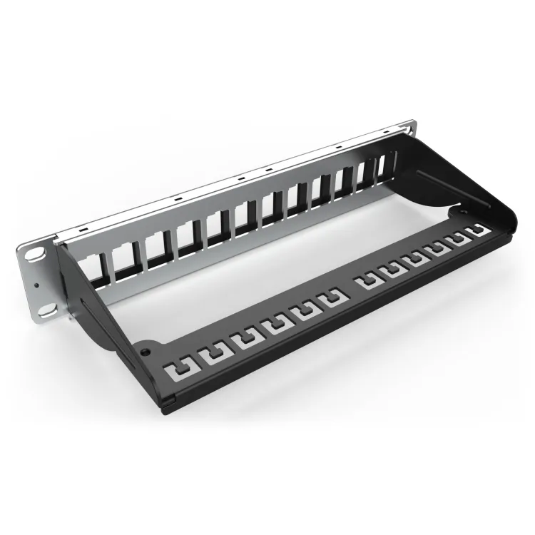 Digitus Patch panel modular 10 1U 12-port blank crni