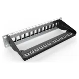 Digitus Patch panel modular 10 1U 12-port blank crni