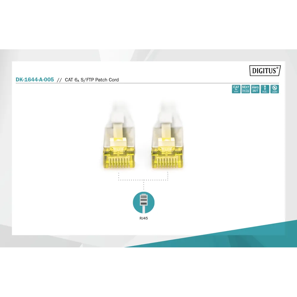 Digitus Kabl S-FTP patch Cat6A 3m sivi