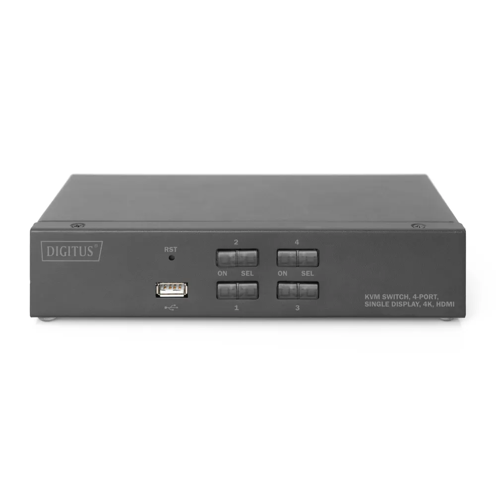Digitus KVM switch 4 Port HDMI, 4K / 30 Hz (3840 x 2160p)