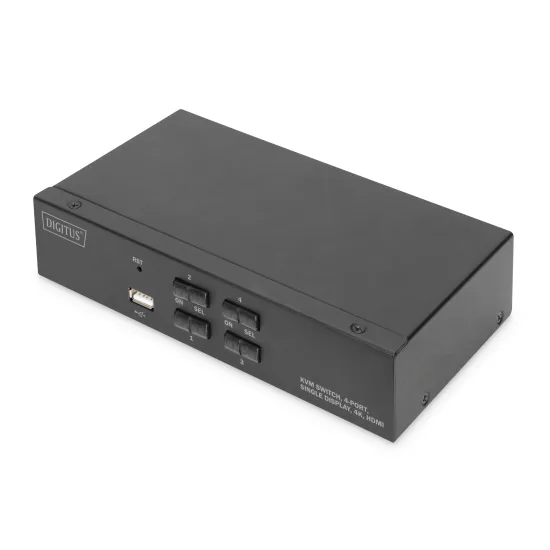 Digitus KVM switch 4 Port HDMI, 4K / 30 Hz (3840 x 2160p)
