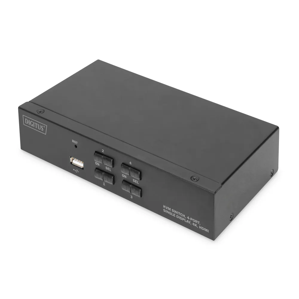 Digitus KVM switch 4 Port HDMI, 4K / 30 Hz (3840 x 2160p)