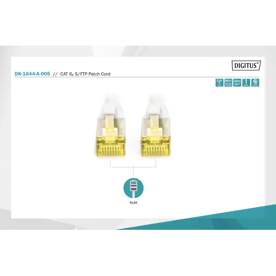 Digitus Kabl S-FTP patch CAT6A 0.25m sivi