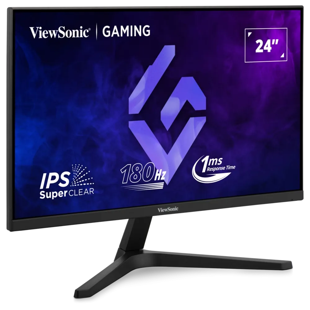 ViewSonic Monitor 24 VX24G1-HD, 1920×1080 (FHD), IPS panel, 180Hz, 1 ms (MPRT), 1000:1, 300 cd/m², Adaptive Sync (FreeSync / G-S