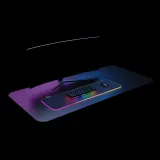Rampage Podloga BLITZ RGB XL (MP-24) Black 300x800x3mm RGB LED