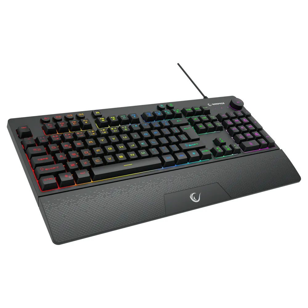 Rampage Tastatura KB-GX65 SIMULA USB RGB 4 Macro Key English Layout Wrist Rest Gaming