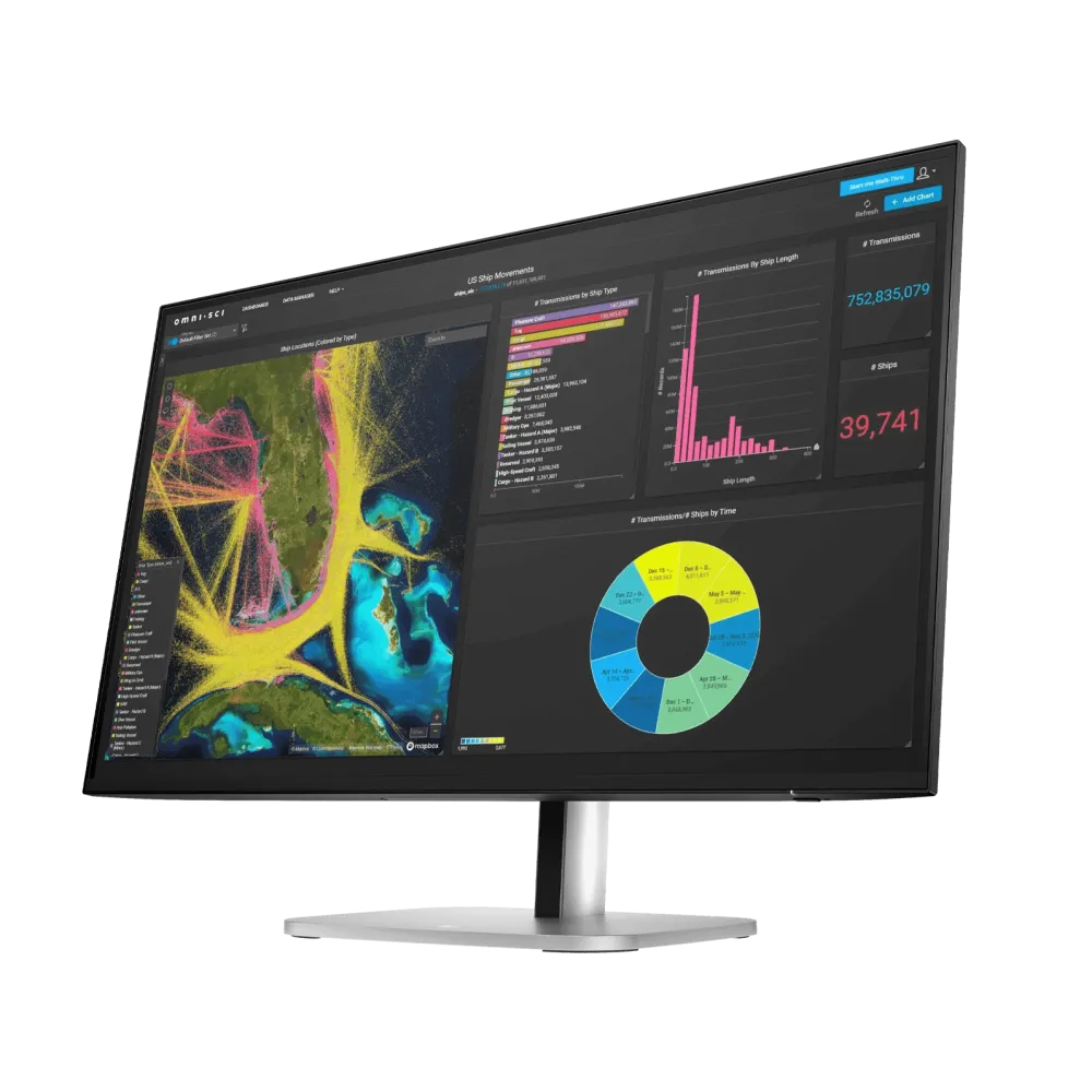 HP Monitor 27 S5 Pro 527pq, 2560×1440 (QHD), IPS panel, 100Hz, 5 ms, 1500:1, 350 cd/m², HDMI + DisplayPort + USB hub, audio out,