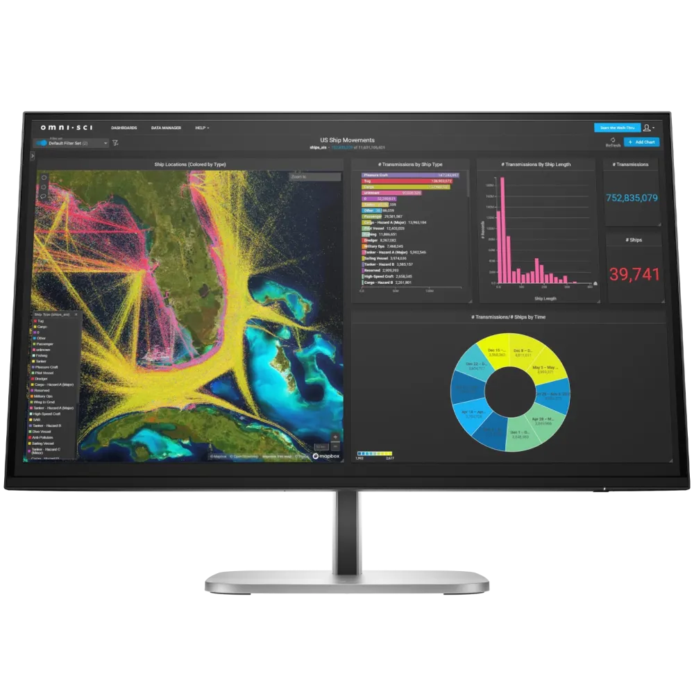 HP Monitor 27 S5 Pro 527pq, 2560×1440 (QHD), IPS panel, 100Hz, 5 ms, 1500:1, 350 cd/m², HDMI + DisplayPort + USB hub, audio out,