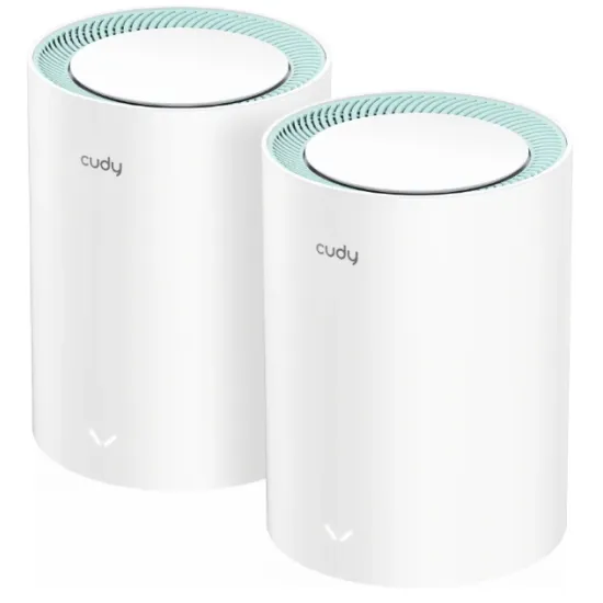CUDY Router M1300(2-Pack) AC1200 Wi-Fi Gigabit Mesh